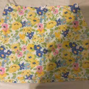 Floral multi colored skirt with lace bow!